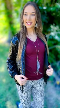 The ZigZag Stripe OUTERWEAR Black Concert Bomber Jacket