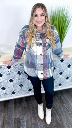 Zenana Shackets Black Cozy Hangout Shacket