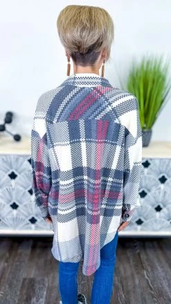 Zenana Shackets Black Cozy Hangout Shacket