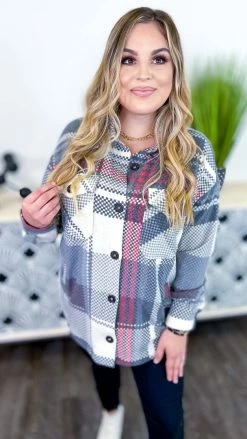 Zenana Shackets Black Cozy Hangout Shacket