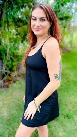 The ZigZag Stripe Black Cycle Queen Dress DRESSES