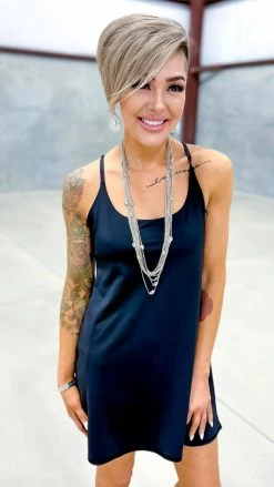 The ZigZag Stripe Black Cycle Queen Dress DRESSES