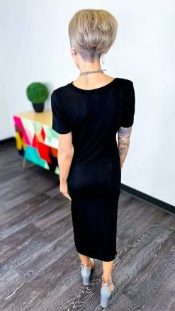 The ZigZag Stripe Black Dancing Alone Dress