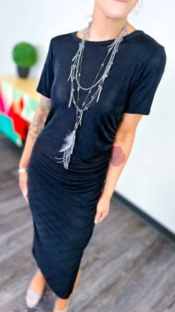 The ZigZag Stripe Black Dancing Alone Dress