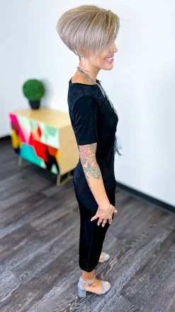 The ZigZag Stripe Black Dancing Alone Dress