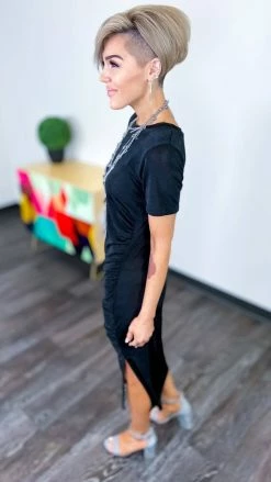 The ZigZag Stripe Black Dancing Alone Dress