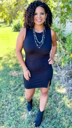 The ZigZag Stripe Black Desert Valley Dress