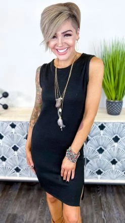 The ZigZag Stripe Black Desert Valley Dress