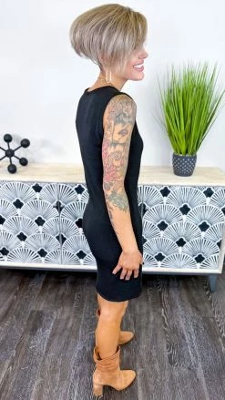 The ZigZag Stripe Black Desert Valley Dress