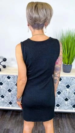 The ZigZag Stripe Black Desert Valley Dress