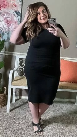 The ZigZag Stripe Black Embracing Us Dress DRESSES