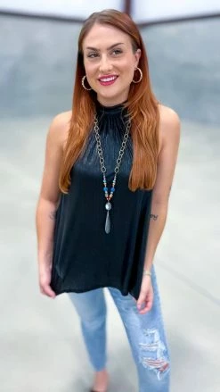 Andree TOPS & TUNICS Black Enchanted Evenings Top