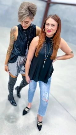 Andree TOPS & TUNICS Black Enchanted Evenings Top