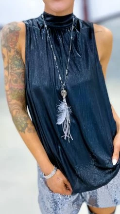 Andree TOPS & TUNICS Black Enchanted Evenings Top