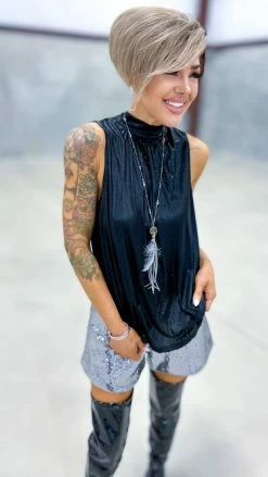 Andree TOPS & TUNICS Black Enchanted Evenings Top