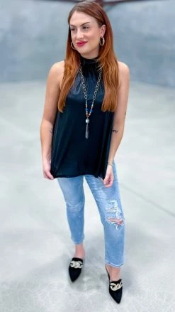 Andree TOPS & TUNICS Black Enchanted Evenings Top