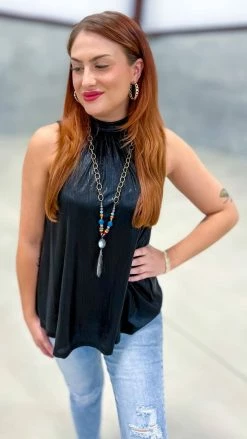 Andree TOPS & TUNICS Black Enchanted Evenings Top