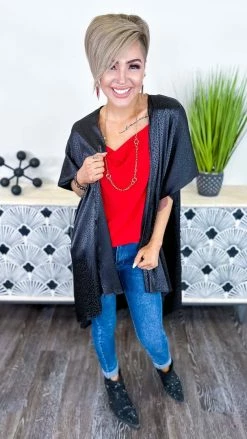 The ZigZag Stripe Black Endless Devotion Cardigan