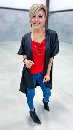 The ZigZag Stripe Black Endless Devotion Cardigan