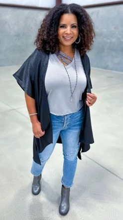 The ZigZag Stripe Black Endless Devotion Cardigan