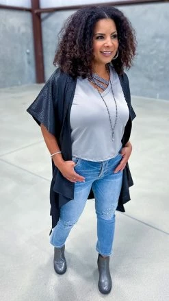 The ZigZag Stripe Black Endless Devotion Cardigan