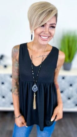 The ZigZag Stripe TOPS & TUNICS Black Enhanced View Top