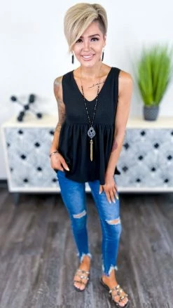 The ZigZag Stripe TOPS & TUNICS Black Enhanced View Top