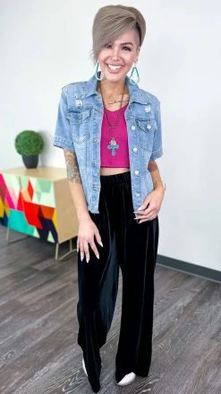 Zenana Black Flirt Alert Pants BOTTOMS