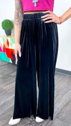 Zenana Black Flirt Alert Pants BOTTOMS