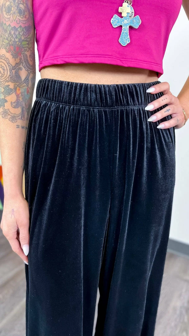 Zenana Black Flirt Alert Pants BOTTOMS