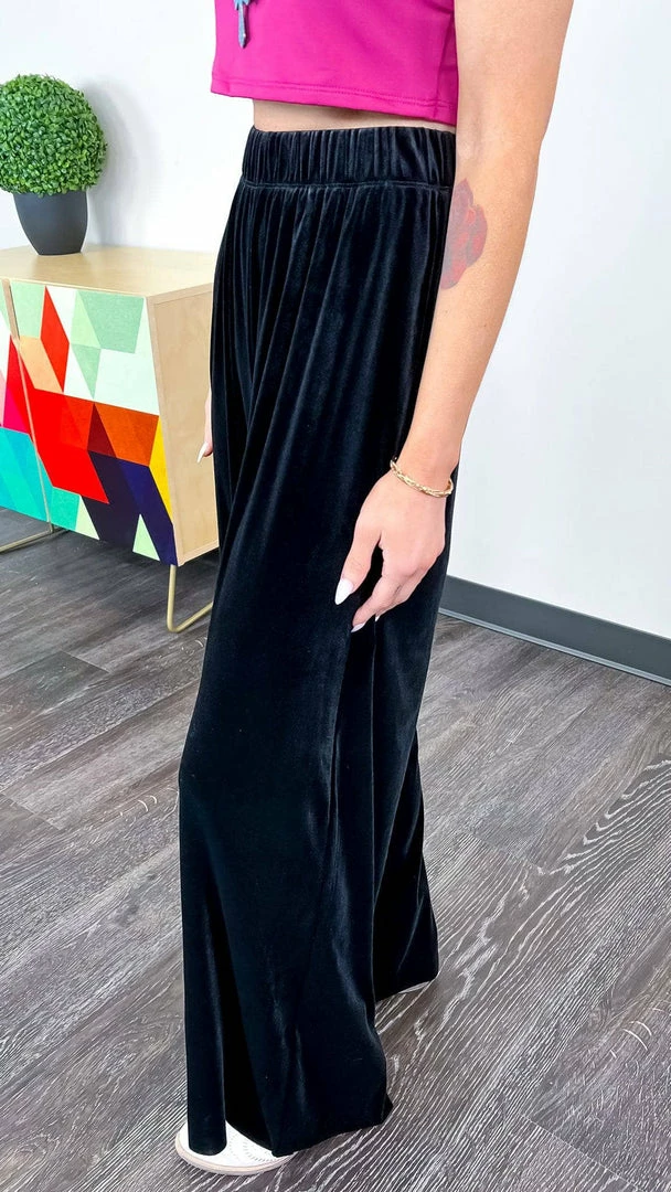 Zenana Black Flirt Alert Pants BOTTOMS