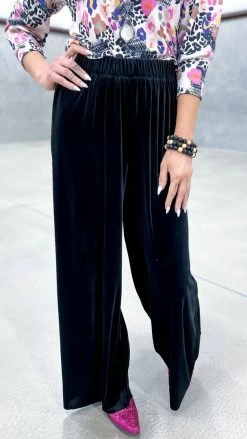 Zenana Black Flirt Alert Pants BOTTOMS