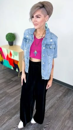 Zenana Black Flirt Alert Pants BOTTOMS