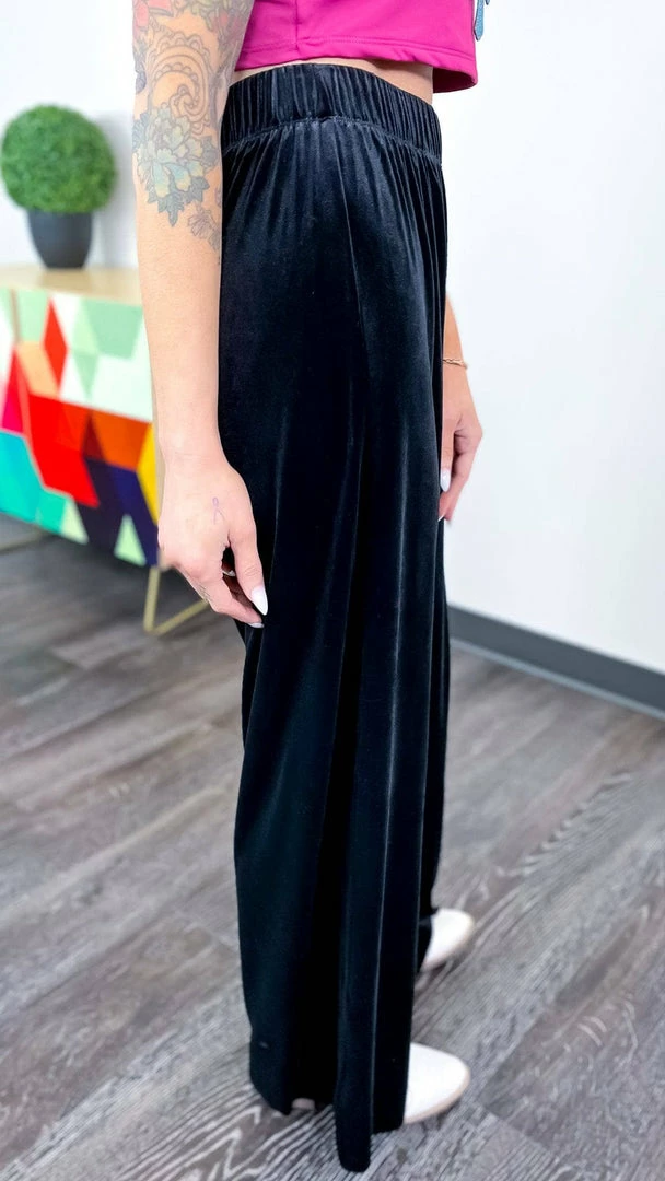 Zenana Black Flirt Alert Pants BOTTOMS