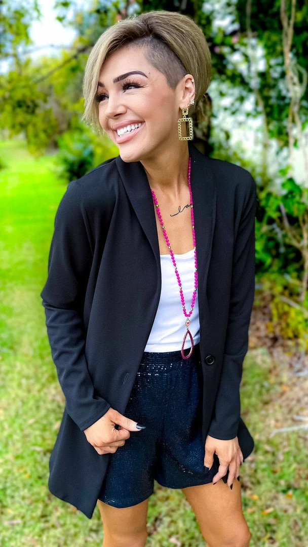 The ZigZag Stripe Black Flirty Impression Shorts BOTTOMS