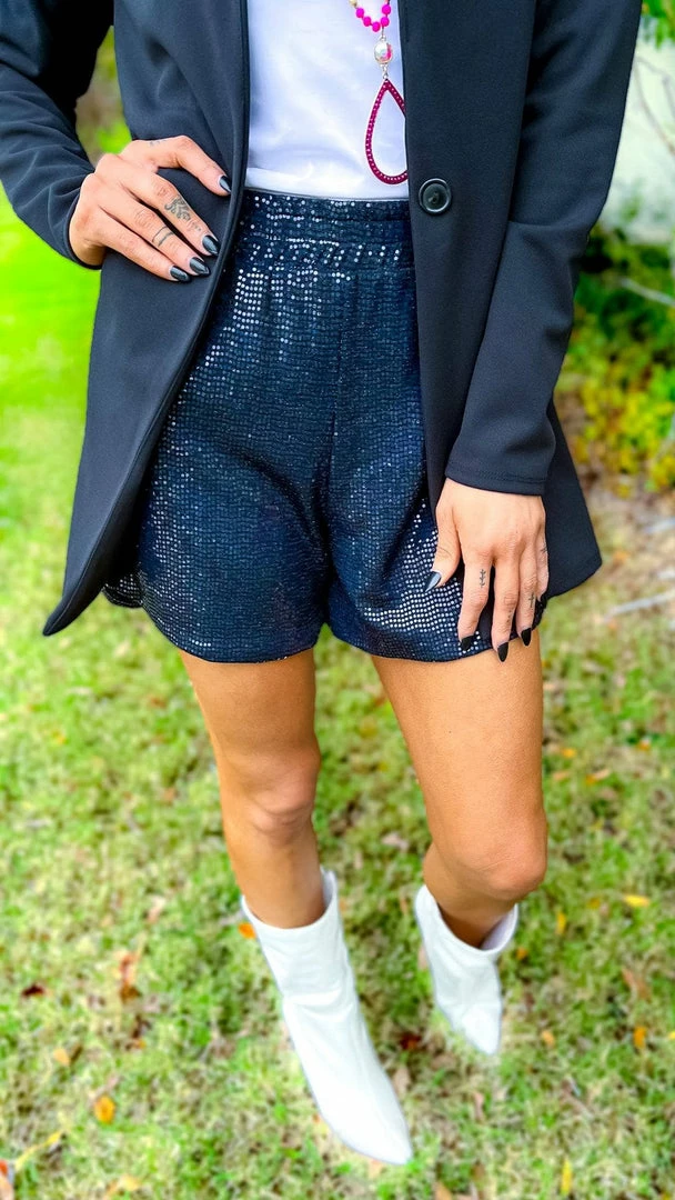 The ZigZag Stripe Black Flirty Impression Shorts BOTTOMS