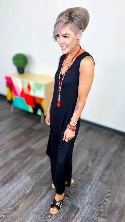 The ZigZag Stripe Black Flirty Thoughts Dress DRESSES