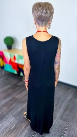 The ZigZag Stripe Black Flirty Thoughts Dress DRESSES