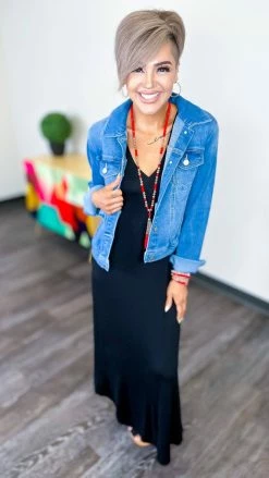 The ZigZag Stripe Black Flirty Thoughts Dress DRESSES