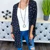 The ZigZag Stripe Black Floral Everything I Need Cardigan OUTERWEAR