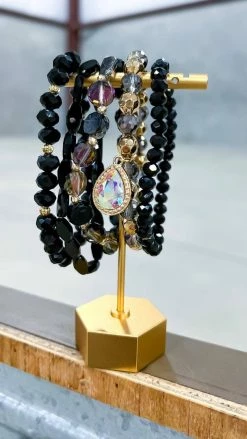 Southern Grace Black French Kiss Bracelet Set ACCESSORIES