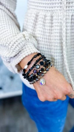 Southern Grace Black French Kiss Bracelet Set ACCESSORIES