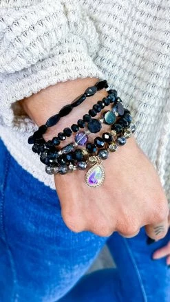 Southern Grace Black French Kiss Bracelet Set ACCESSORIES