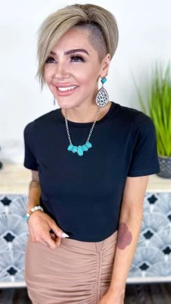 Zenana Black Friendly Retreat Top