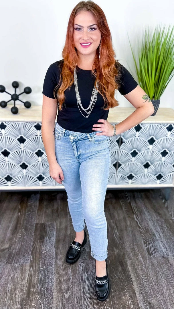 Zenana Black Friendly Retreat Top