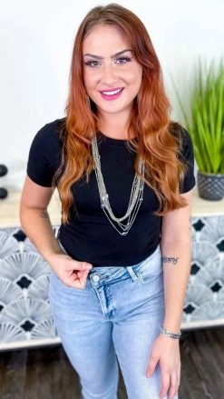 Zenana Black Friendly Retreat Top