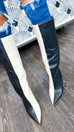 Chinese Laundry Black Fun Strut Boots