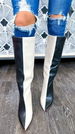 Chinese Laundry Black Fun Strut Boots