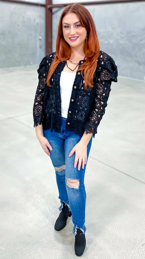 Origami Black Gentle Beauty Cardigan OUTERWEAR