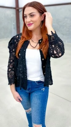 Origami Black Gentle Beauty Cardigan OUTERWEAR